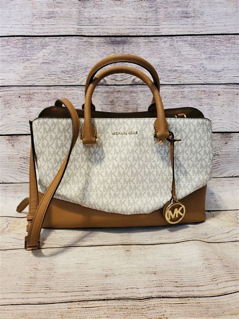 michael kors savannah signature large satchel|Savannah Large Signature Logo Satchel .